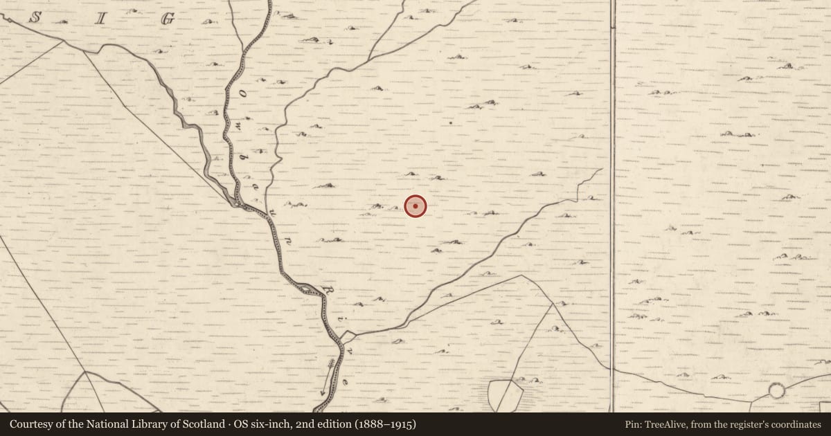 Ordnance Survey six-inch map, 2nd edition (1888–1915) covering the location of Enclosure, Mangerton, County Kerry, with a pin at the register's coordinates