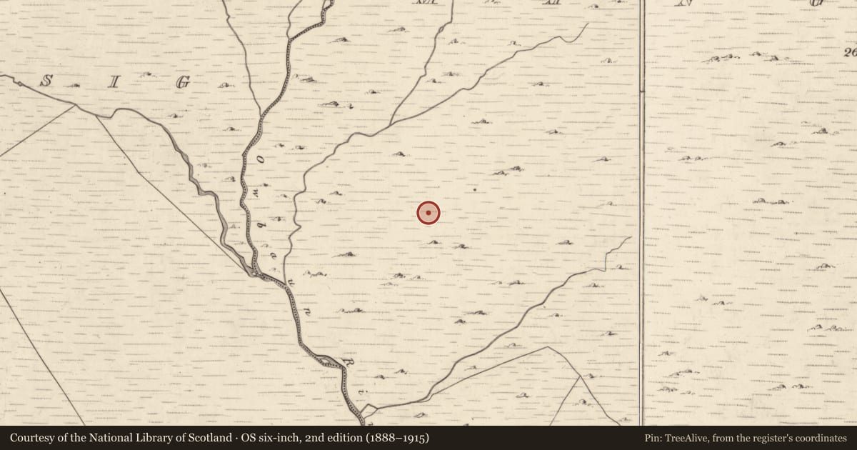 Ordnance Survey six-inch map, 2nd edition (1888–1915) covering the location of Field boundary, Mangerton, County Kerry, with a pin at the register's coordinates