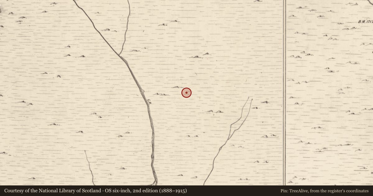 Ordnance Survey six-inch map, 2nd edition (1888–1915) covering the location of Hut site, Mangerton, County Kerry, with a pin at the register's coordinates