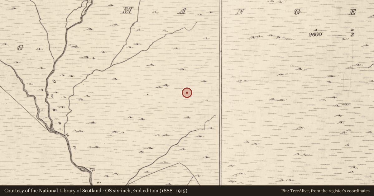 Ordnance Survey six-inch map, 2nd edition (1888–1915) covering the location of Enclosure, Mangerton, County Kerry, with a pin at the register's coordinates