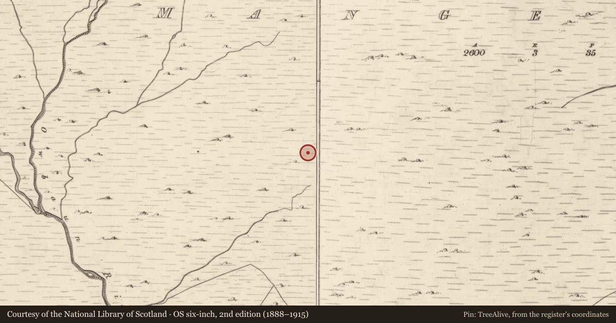 Ordnance Survey six-inch map, 2nd edition (1888–1915) covering the location of Hut site, Mangerton, County Kerry, with a pin at the register's coordinates