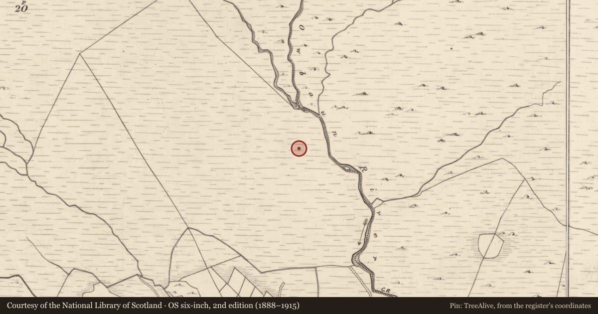 Ordnance Survey six-inch map, 2nd edition (1888–1915) covering the location of Field boundary, Cummeenduvasig, County Kerry, with a pin at the register's coordinates