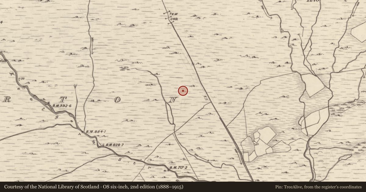 Ordnance Survey six-inch map, 2nd edition (1888–1915) covering the location of Enclosure, Mangerton, County Kerry, with a pin at the register's coordinates