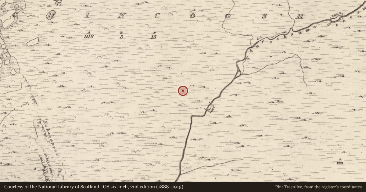 Ordnance Survey six-inch map, 2nd edition (1888–1915) covering the location of Enclosure, Inchincoosh, County Kerry, with a pin at the register's coordinates