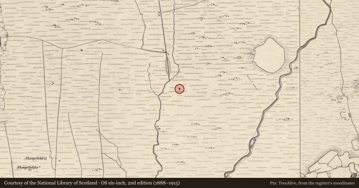 Ordnance Survey six-inch map, 2nd edition (1888–1915) covering the location of Enclosure, Fermoyle, County Kerry, with a pin at the register's coordinates