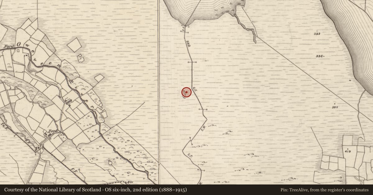 Ordnance Survey six-inch map, 2nd edition (1888–1915) covering the location of Enclosure, Na Gearreidhní, County Kerry, with a pin at the register's coordinates