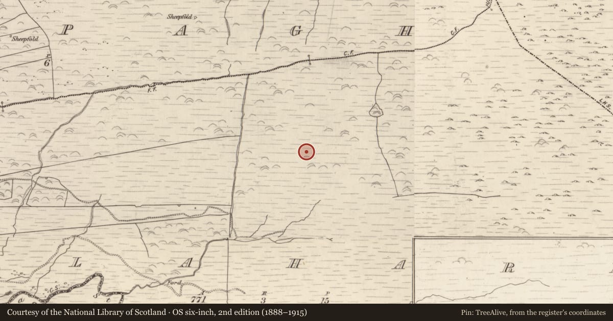 Ordnance Survey six-inch map, 2nd edition (1888–1915) covering the location of Cairn - unclassified, Gortlahard, County Kerry, with a pin at the register's coordinates