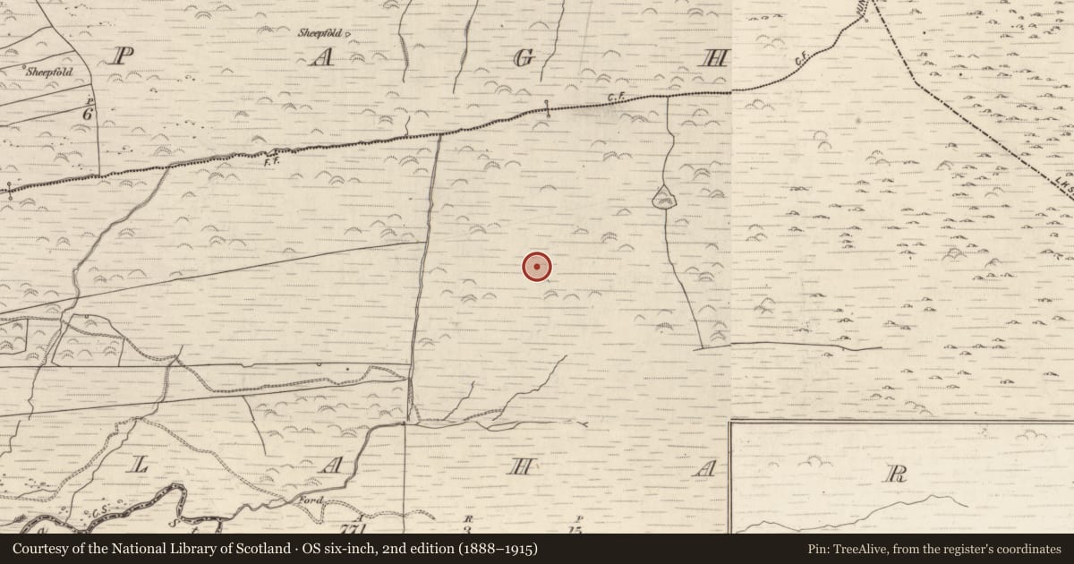 Ordnance Survey six-inch map, 2nd edition (1888–1915) covering the location of Cairn - unclassified, Gortlahard, County Kerry, with a pin at the register's coordinates