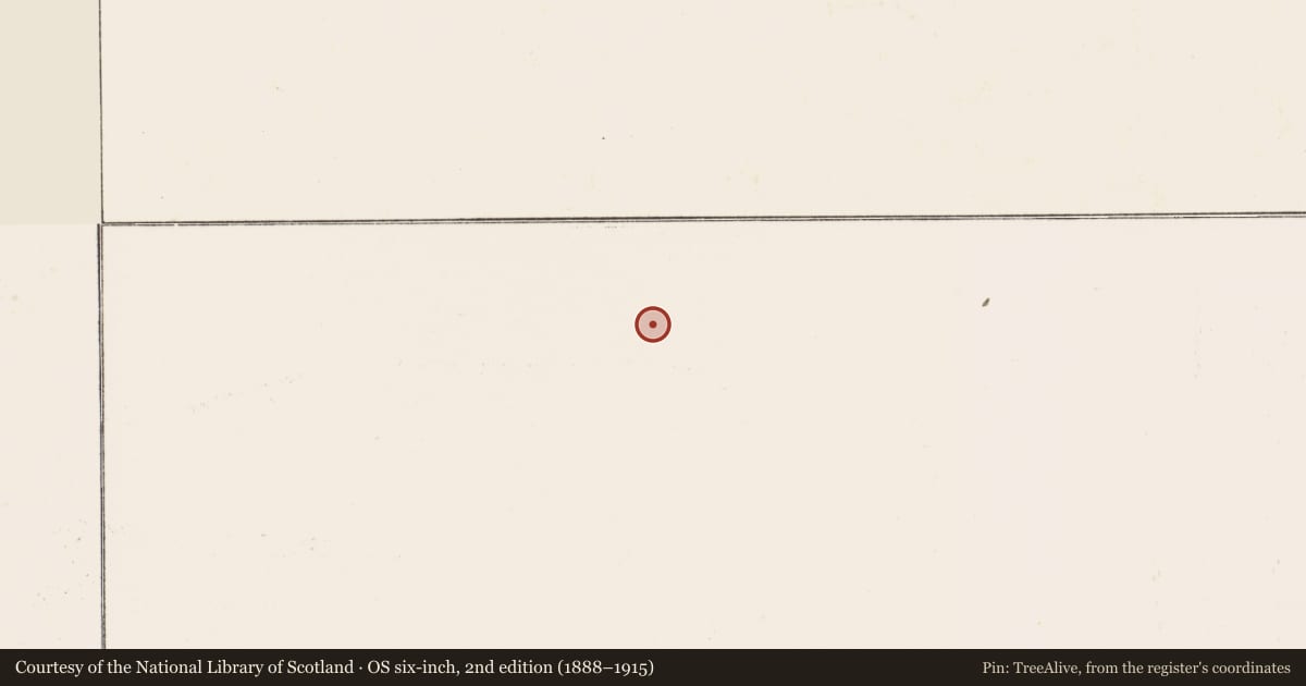 Ordnance Survey six-inch map, 2nd edition (1888–1915) covering the location of Field boundary, Knockanuha, County Kerry, with a pin at the register's coordinates