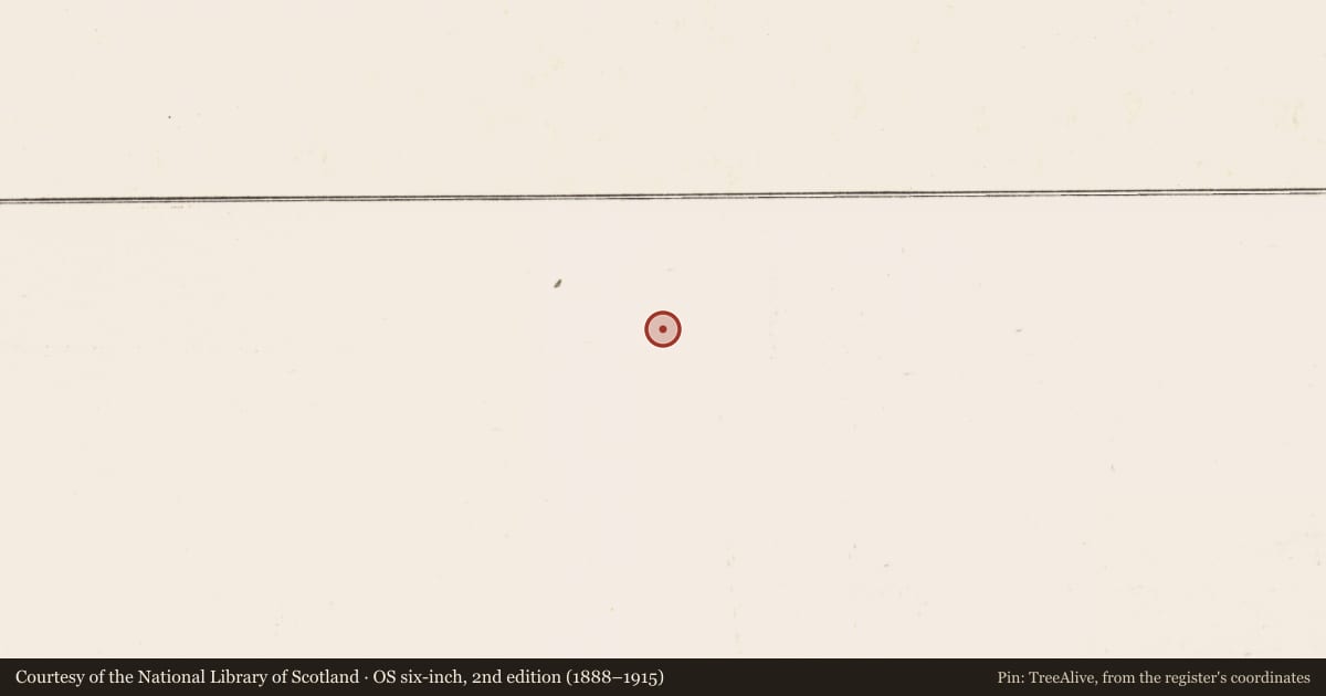 Ordnance Survey six-inch map, 2nd edition (1888–1915) covering the location of Hut site, Knockanuha, County Kerry, with a pin at the register's coordinates
