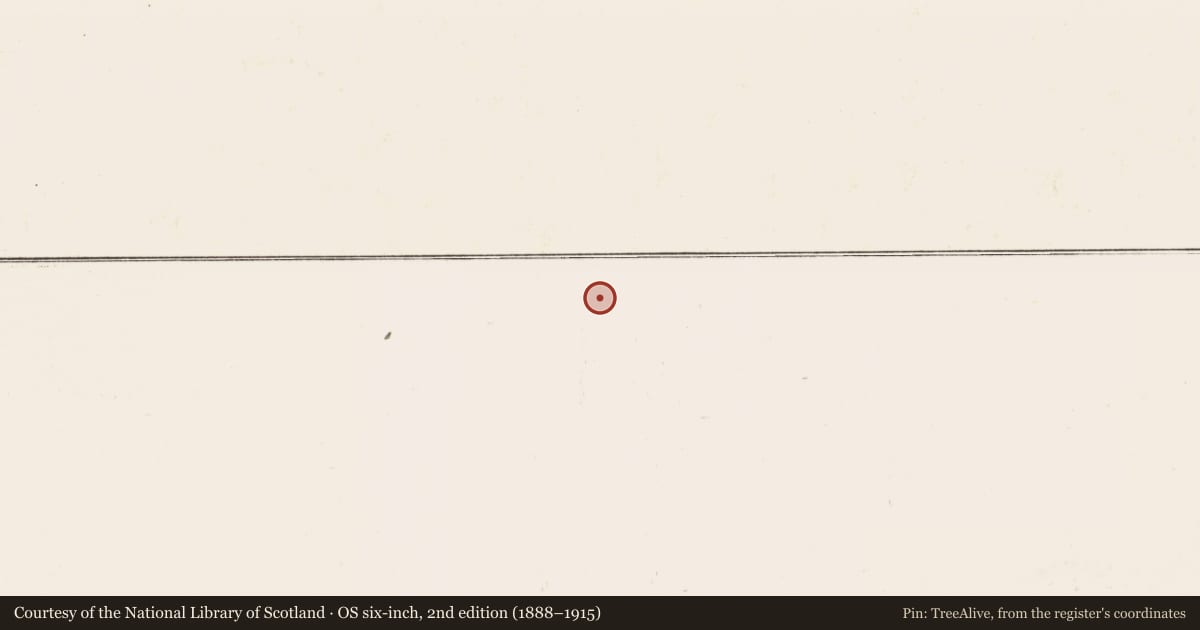 Ordnance Survey six-inch map, 2nd edition (1888–1915) covering the location of Megalithic tomb - wedge tomb, Knockanuha, County Kerry, with a pin at the register's coordinates