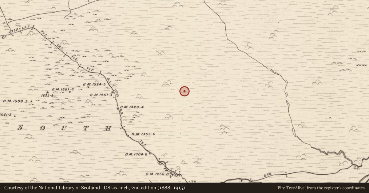 Ordnance Survey six-inch map, 2nd edition (1888–1915) covering the location of Enclosure, Barnastooka, County Kerry, with a pin at the register's coordinates
