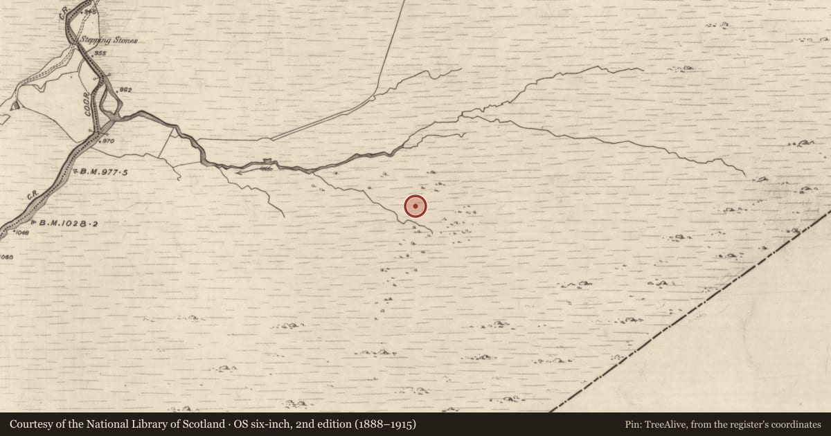 Ordnance Survey six-inch map, 2nd edition (1888–1915) covering the location of Structure, Grousemount, County Kerry, with a pin at the register's coordinates