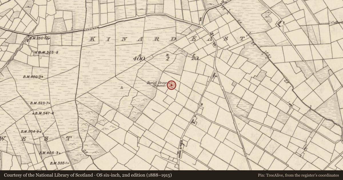Ordnance Survey six-inch map, 2nd edition (1888–1915) covering the location of Children's burial ground, Cinn Aird Thoir (TC Baile an Sceilg), County Kerry, with a pin at the register's coordinates