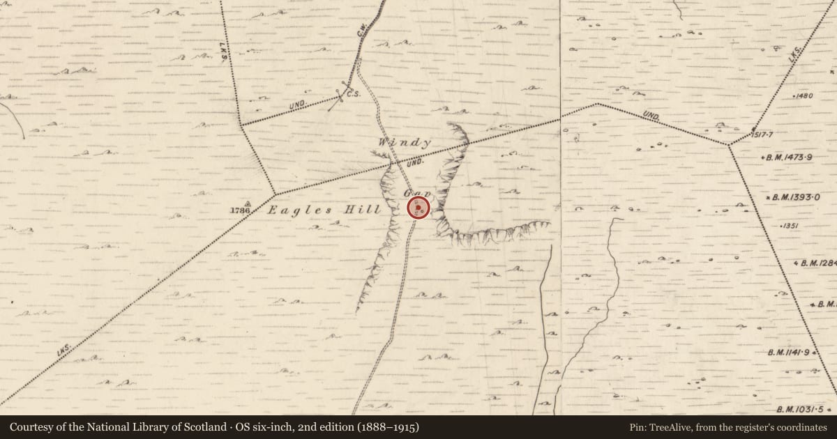 Ordnance Survey six-inch map, 2nd edition (1888–1915) covering the location of Penitential station, Gowlanes, County Kerry, with a pin at the register's coordinates