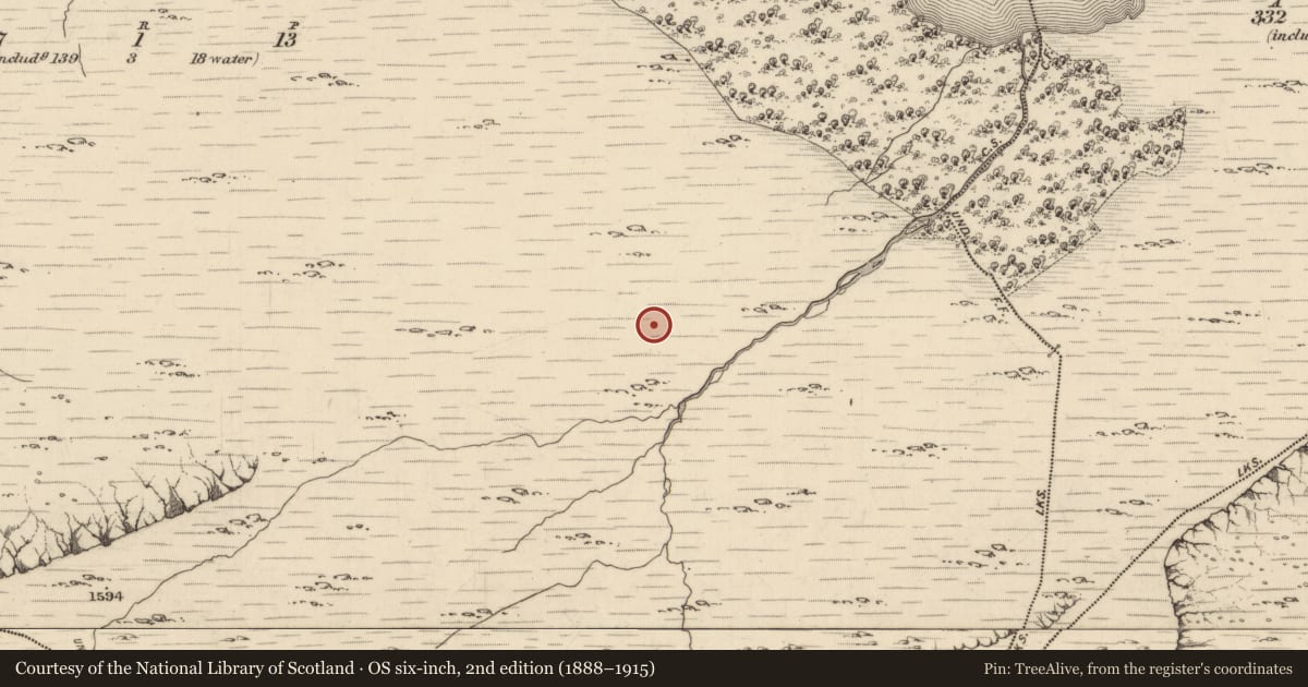 Ordnance Survey six-inch map, 2nd edition (1888–1915) covering the location of Enclosure, Uragh, County Kerry, with a pin at the register's coordinates