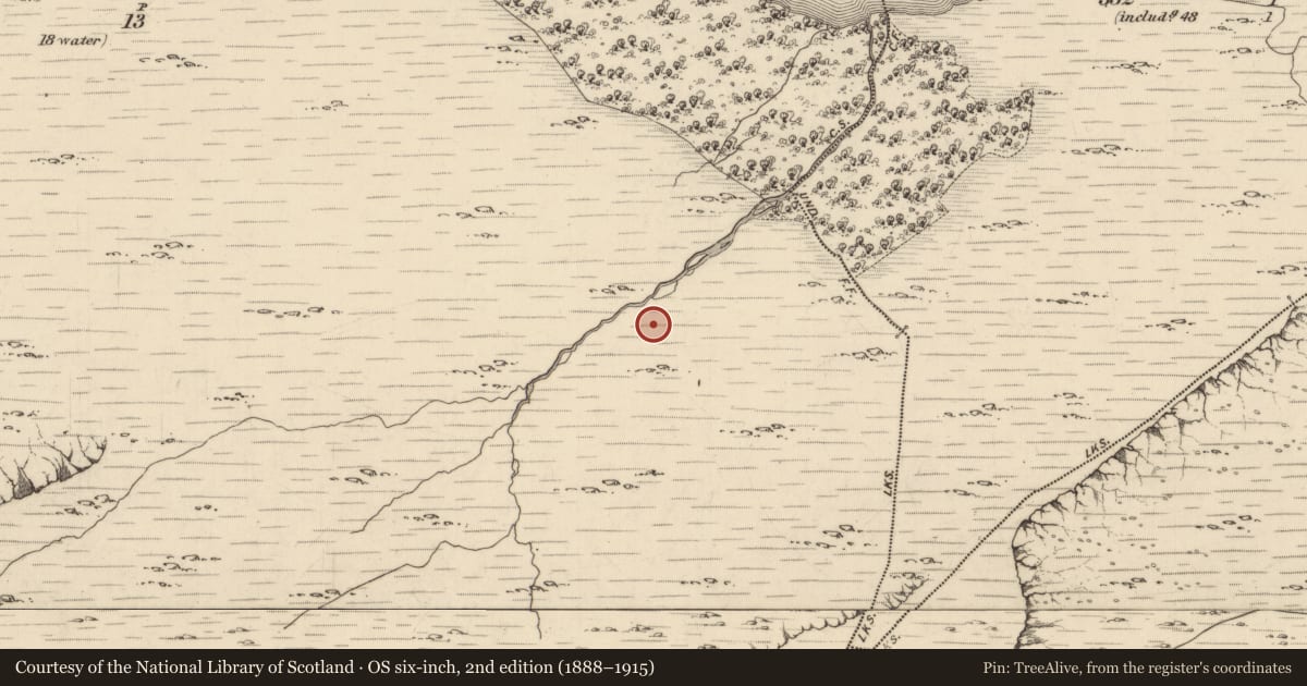 Ordnance Survey six-inch map, 2nd edition (1888–1915) covering the location of Enclosure, Uragh, County Kerry, with a pin at the register's coordinates