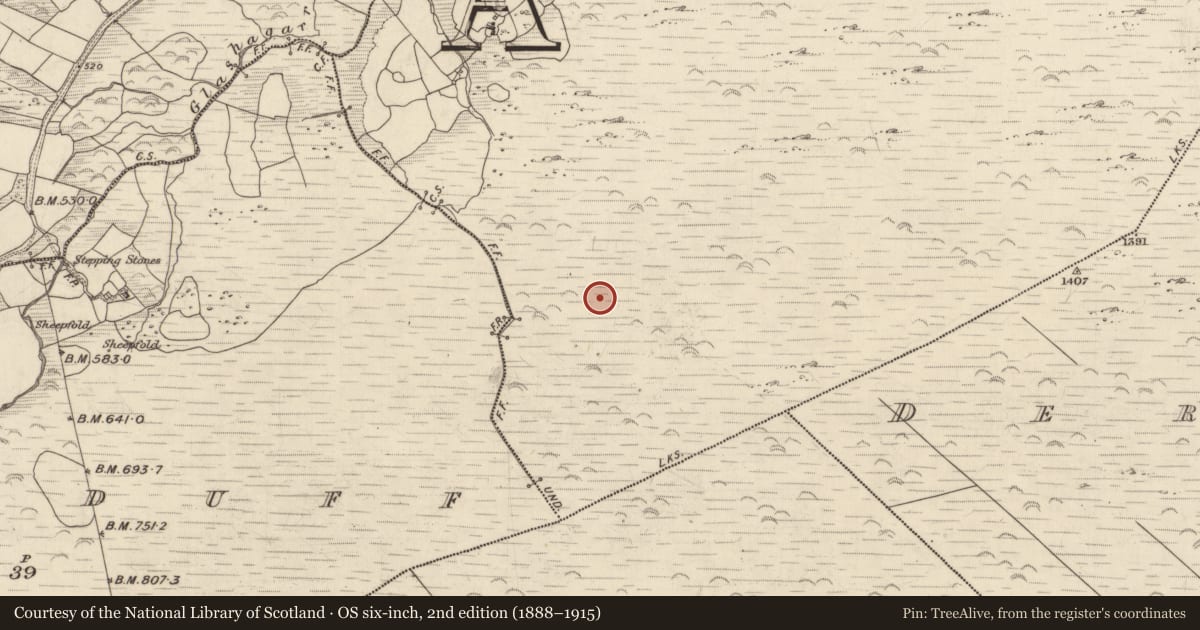 Ordnance Survey six-inch map, 2nd edition (1888–1915) covering the location of Ritual site - holy well, Derrygarriv, County Kerry, with a pin at the register's coordinates