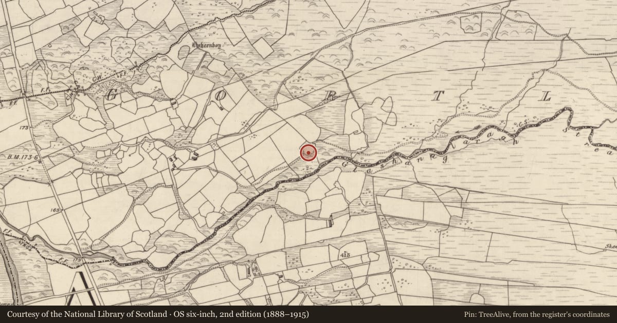 Ordnance Survey six-inch map, 2nd edition (1888–1915) covering the location of Ringfort - rath, Gortlahard, County Kerry, with a pin at the register's coordinates