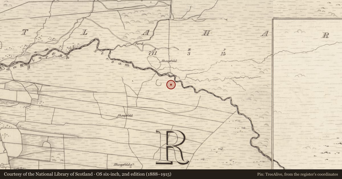 Ordnance Survey six-inch map, 2nd edition (1888–1915) covering the location of Hut site, Coolnagoppoge, County Kerry, with a pin at the register's coordinates