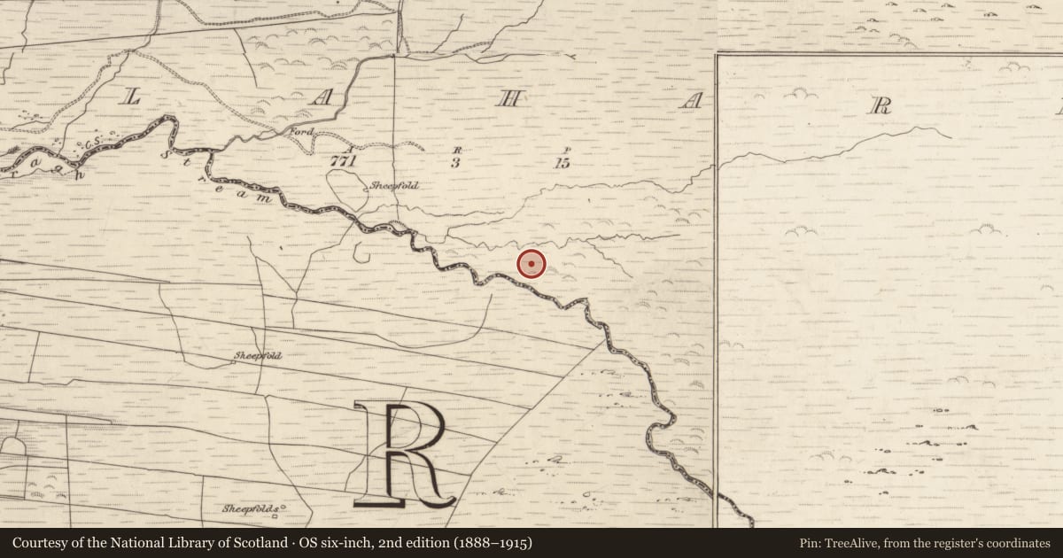 Ordnance Survey six-inch map, 2nd edition (1888–1915) covering the location of Hut site, Gortlahard, County Kerry, with a pin at the register's coordinates