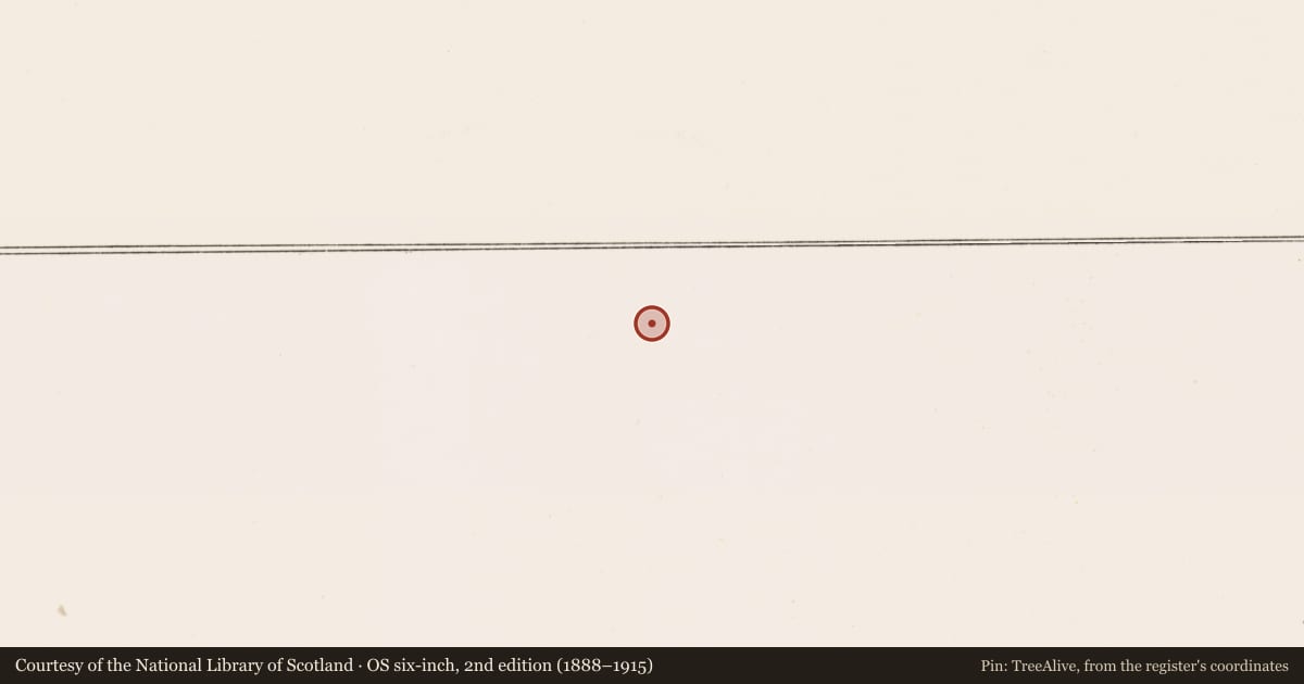 Ordnance Survey six-inch map, 2nd edition (1888–1915) covering the location of Standing stone, Coorleagh, County Kerry, with a pin at the register's coordinates