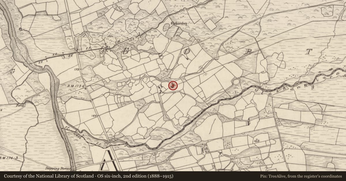 Ordnance Survey six-inch map, 2nd edition (1888–1915) covering the location of House - vernacular house, Gortlahard, County Kerry, with a pin at the register's coordinates