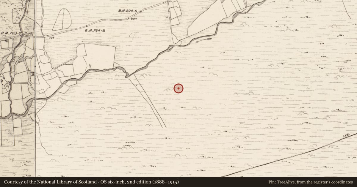 Ordnance Survey six-inch map, 2nd edition (1888–1915) covering the location of Enclosure, Erneen, County Kerry, with a pin at the register's coordinates