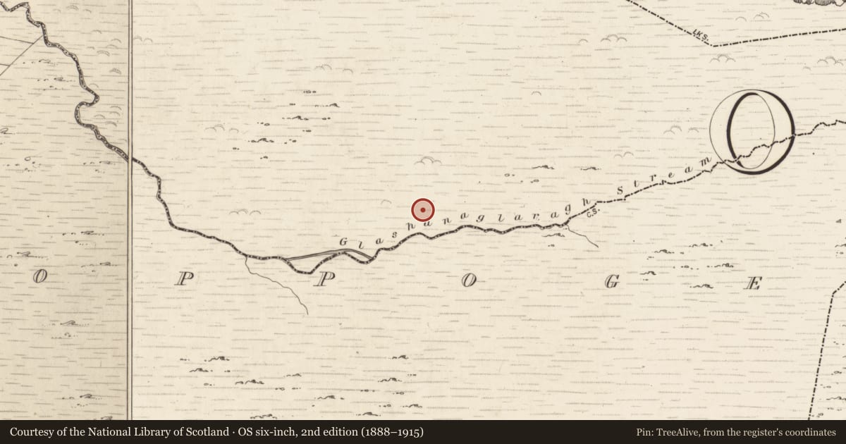 Ordnance Survey six-inch map, 2nd edition (1888–1915) covering the location of Hut site, Gortlahard, County Kerry, with a pin at the register's coordinates