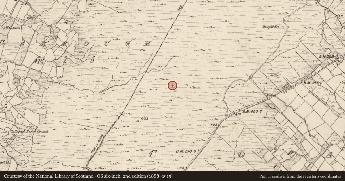 Ordnance Survey six-inch map, 2nd edition (1888–1915) covering the location of Mine - copper, Coad, County Kerry, with a pin at the register's coordinates