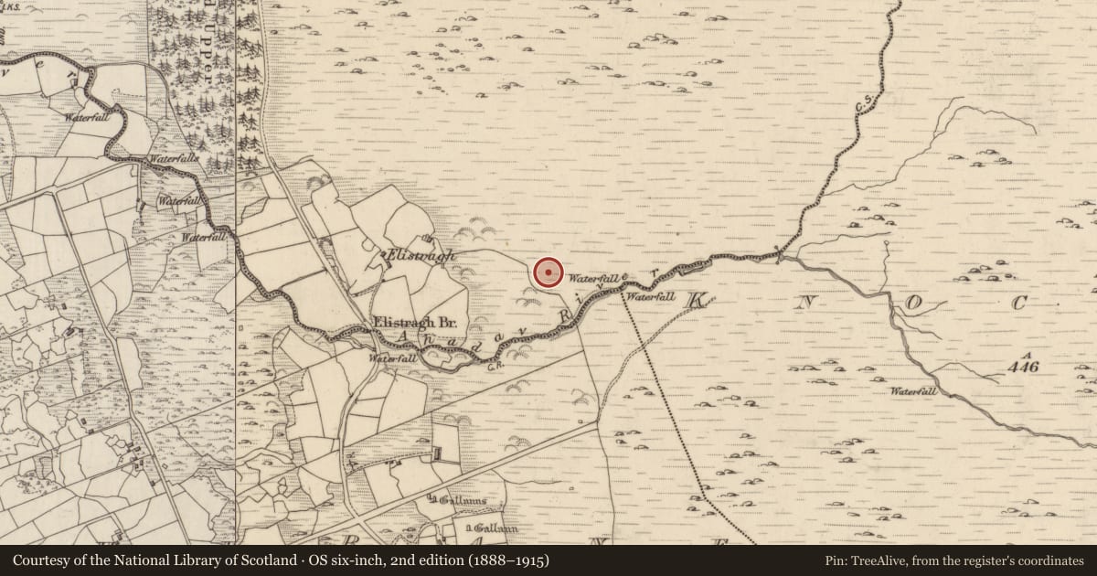 Ordnance Survey six-inch map, 2nd edition (1888–1915) covering the location of Hut site, Creeveen, County Kerry, with a pin at the register's coordinates