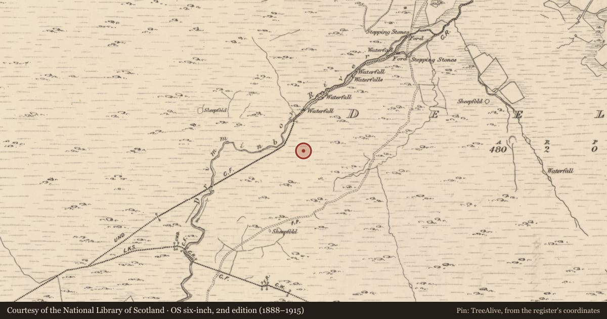 Ordnance Survey six-inch map, 2nd edition (1888–1915) covering the location of Cairn - unclassified, Deelis, County Kerry, with a pin at the register's coordinates