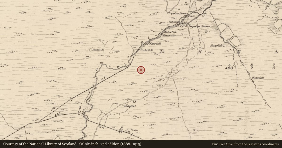 Ordnance Survey six-inch map, 2nd edition (1888–1915) covering the location of Hut site, Deelis, County Kerry, with a pin at the register's coordinates