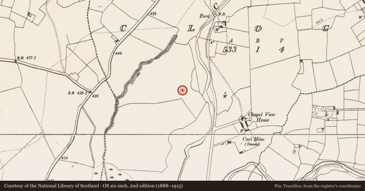 Ordnance Survey six-inch map, 2nd edition (1888–1915) covering the location of Castle - unclassified, Clogh, County Kilkenny, with a pin at the register's coordinates