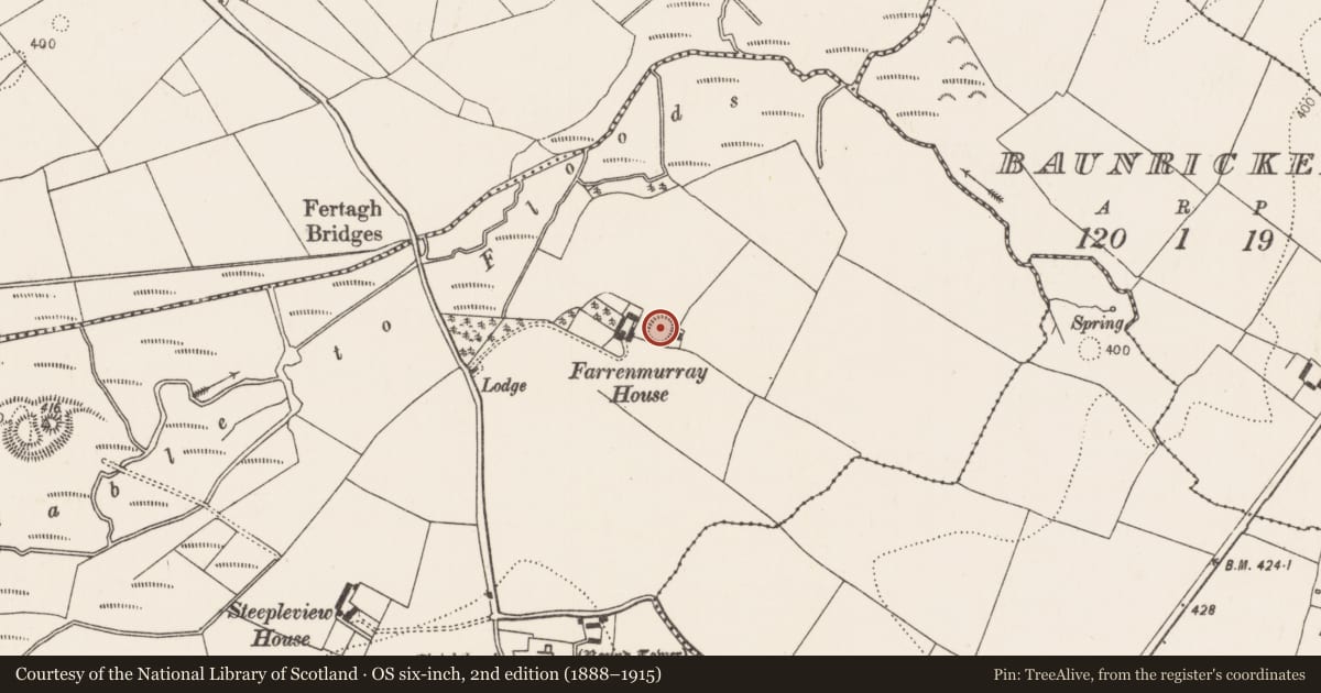 Ordnance Survey six-inch map, 2nd edition (1888–1915) covering the location of Ringfort - unclassified, Grangefertagh, County Kilkenny, with a pin at the register's coordinates