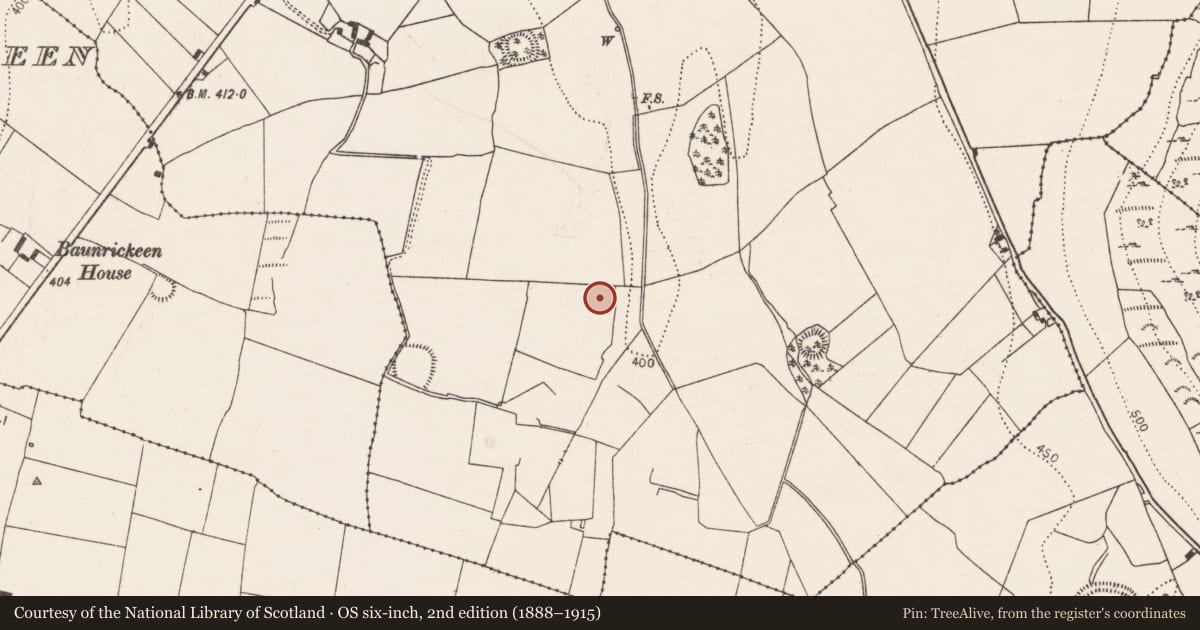 Ordnance Survey six-inch map, 2nd edition (1888–1915) covering the location of Building, Glashare, County Kilkenny, with a pin at the register's coordinates