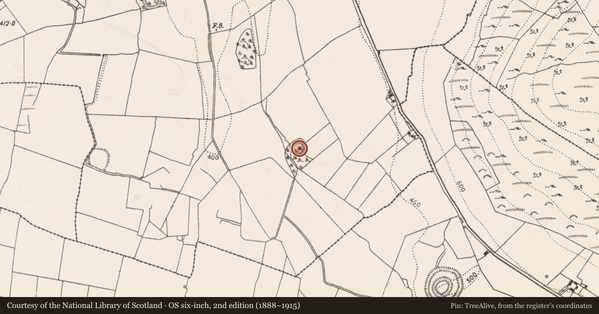 Ordnance Survey six-inch map, 2nd edition (1888–1915) covering the location of Ringfort - rath, Glashare, County Kilkenny, with a pin at the register's coordinates