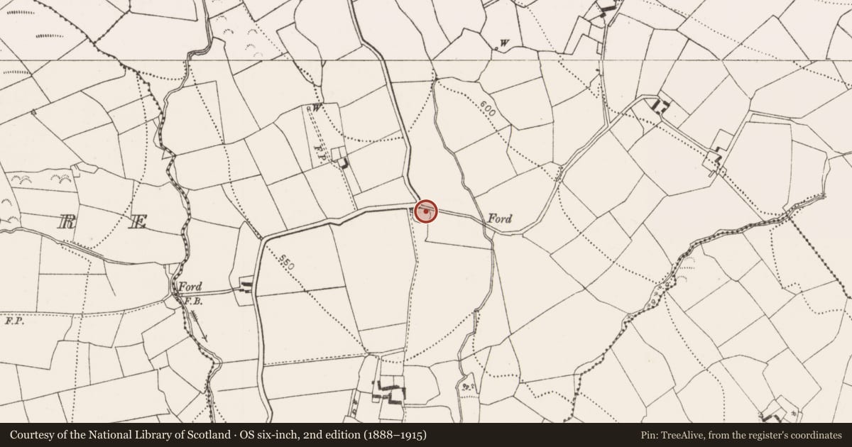 Ordnance Survey six-inch map, 2nd edition (1888–1915) covering the location of Enclosure, Rathkyle, County Kilkenny, with a pin at the register's coordinates