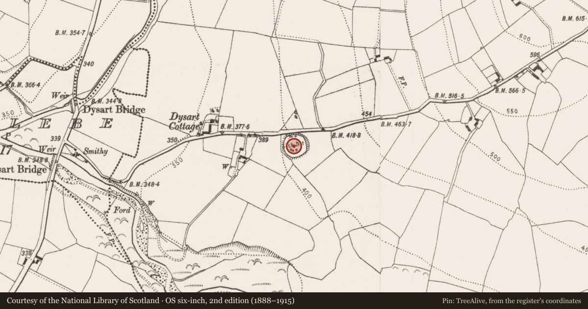 Ordnance Survey six-inch map, 2nd edition (1888–1915) covering the location of Souterrain, Knockanaddoge, County Kilkenny, with a pin at the register's coordinates