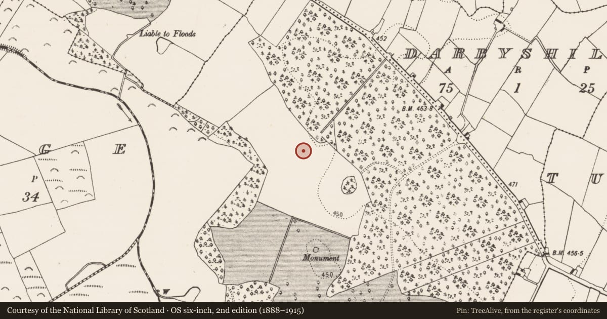 Ordnance Survey six-inch map, 2nd edition (1888–1915) covering the location of Road - road/trackway, Woodsgift, County Kilkenny, with a pin at the register's coordinates