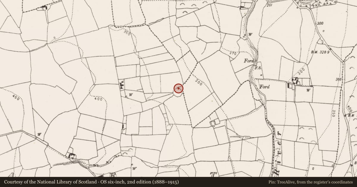 Ordnance Survey six-inch map, 2nd edition (1888–1915) covering the location of Enclosure, Sart, County Kilkenny, with a pin at the register's coordinates