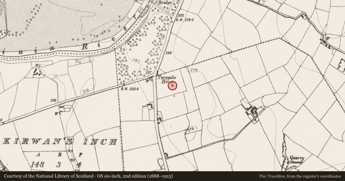 Ordnance Survey six-inch map, 2nd edition (1888–1915) covering the location of Enclosure, Dunmore East, County Kilkenny, with a pin at the register's coordinates