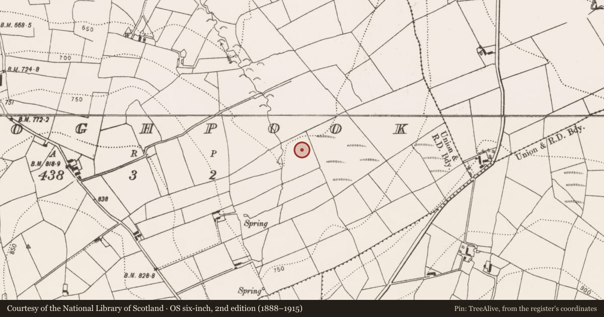 Ordnance Survey six-inch map, 2nd edition (1888–1915) covering the location of House - indeterminate date, Cloghpook, County Kilkenny, with a pin at the register's coordinates