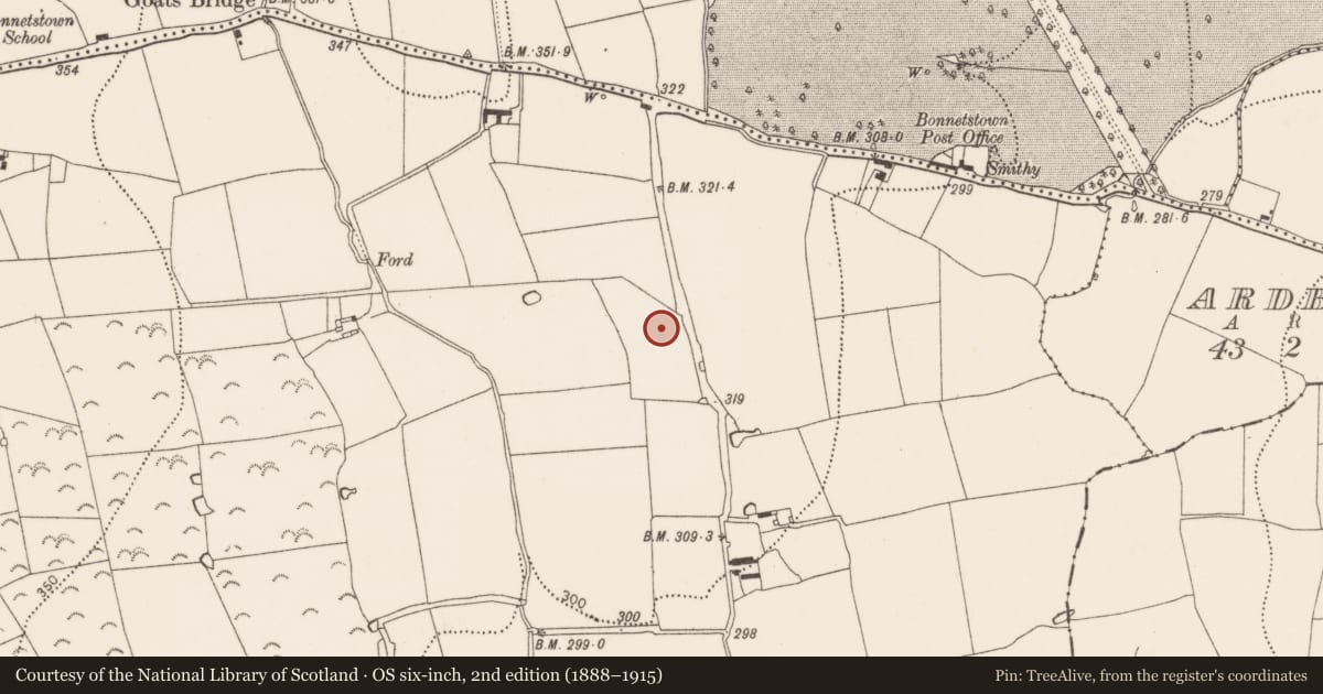 Ordnance Survey six-inch map, 2nd edition (1888–1915) covering the location of House - indeterminate date, Newtown, County Kilkenny, with a pin at the register's coordinates