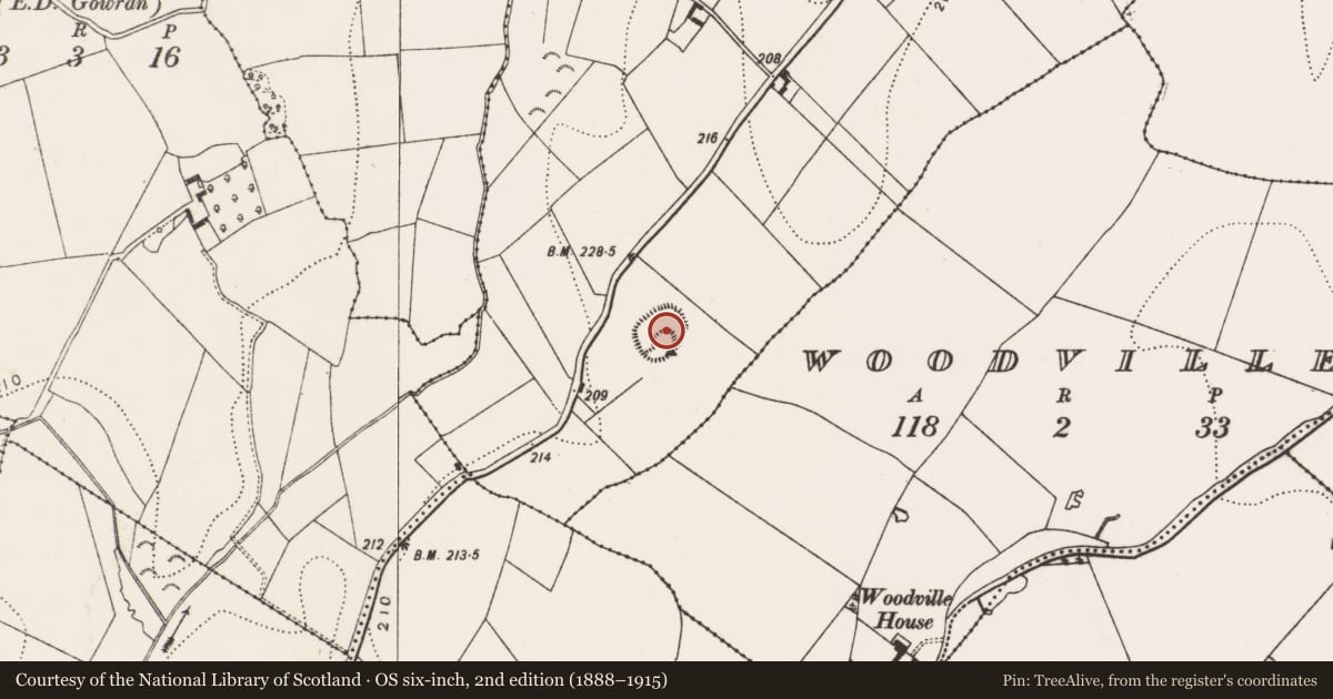 Ordnance Survey six-inch map, 2nd edition (1888–1915) covering the location of Enclosure, Garryduff, County Kilkenny, with a pin at the register's coordinates