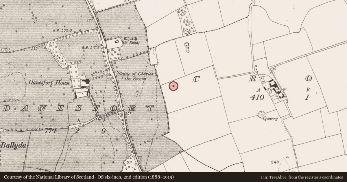 Ordnance Survey six-inch map, 2nd edition (1888–1915) covering the location of Excavation - miscellaneous, Croan, County Kilkenny, with a pin at the register's coordinates