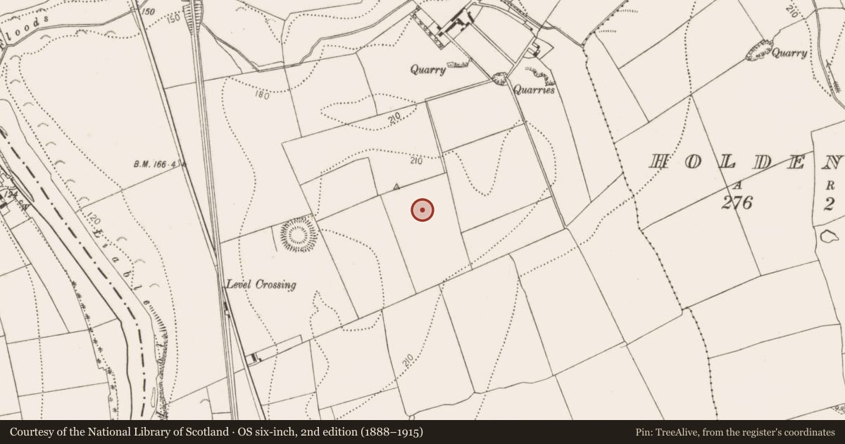 Ordnance Survey six-inch map, 2nd edition (1888–1915) covering the location of Enclosure, Dunbell Big, County Kilkenny, with a pin at the register's coordinates