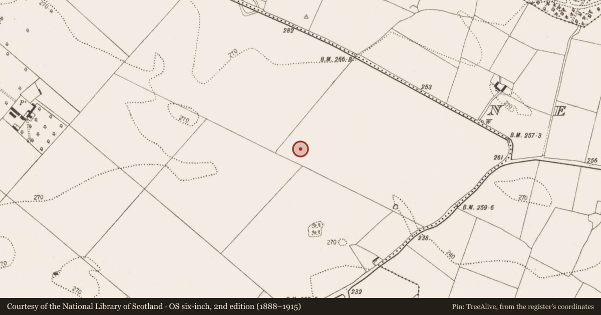 Ordnance Survey six-inch map, 2nd edition (1888–1915) covering the location of Enclosure, Bramblestown, County Kilkenny, with a pin at the register's coordinates