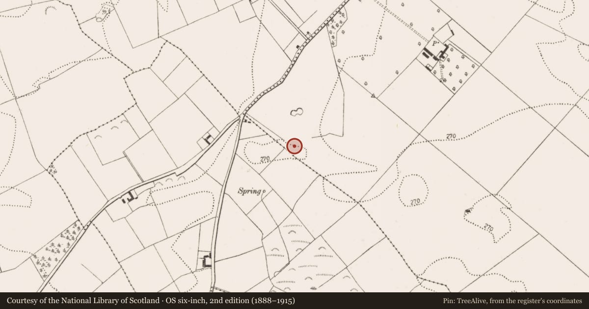 Ordnance Survey six-inch map, 2nd edition (1888–1915) covering the location of Enclosure, Bramblestown, County Kilkenny, with a pin at the register's coordinates