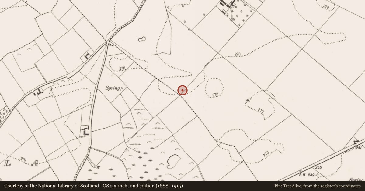Ordnance Survey six-inch map, 2nd edition (1888–1915) covering the location of Enclosure, Bramblestown, County Kilkenny, with a pin at the register's coordinates